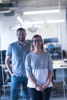 business couple at office photo