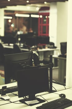 computer at modern office photo