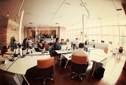 startup business people group at office photo
