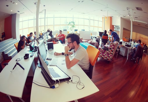 startup business people group at office photo