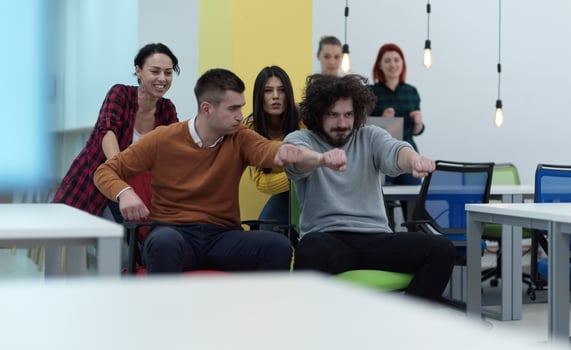 office chair race photo