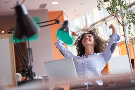 young  business woman at office photo