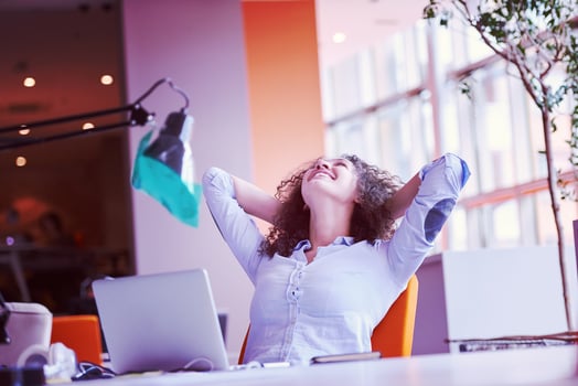 young  business woman at office photo
