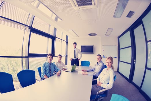 business people in a meeting at office photo