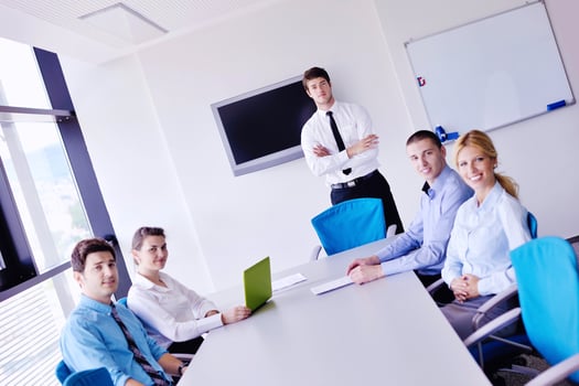 business people in a meeting at office photo