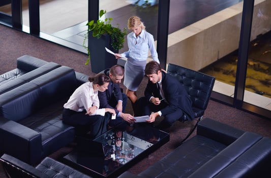 business people making deal photo