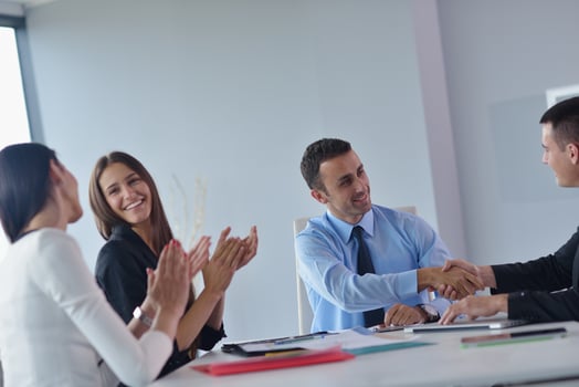 business people in a meeting at office photo