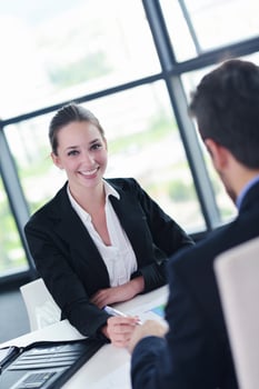business people group in a meeting at office photo
