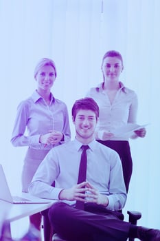business people in a meeting at office photo