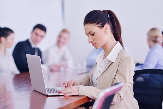 business people in a meeting at office photo