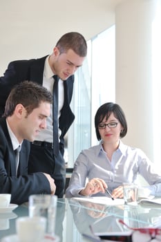 group of business people at meeting photo