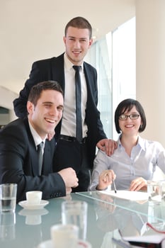 group of business people at meeting photo