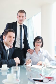 group of business people at meeting photo