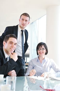 group of business people at meeting photo
