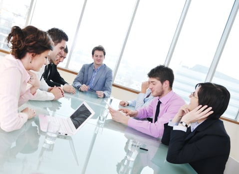group of business people at meeting photo