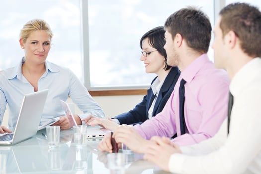 group of business people at meeting photo