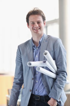 young architect business man portrait photo