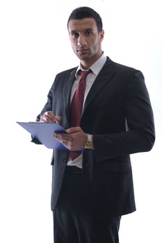 business man isolated over white background photo