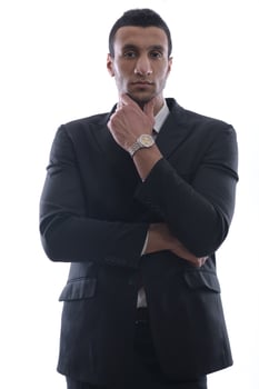 business man isolated over white background photo