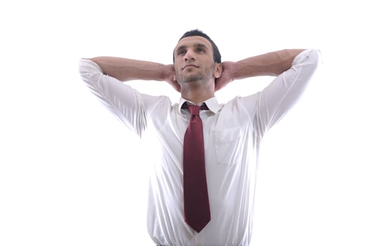 business man isolated over white background photo