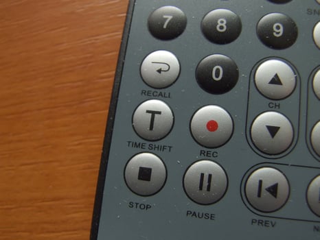 Calculator on table photo