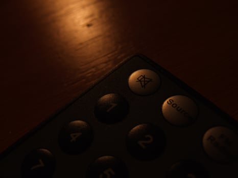 Calculator on table photo