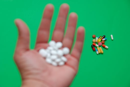 pills in hand photo