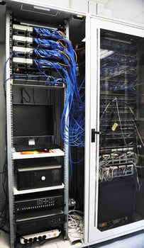 network server room routers photo