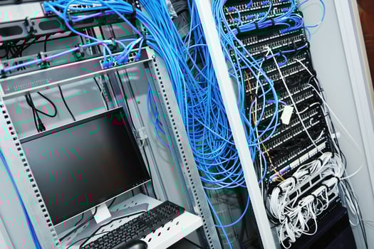 network server room routers photo