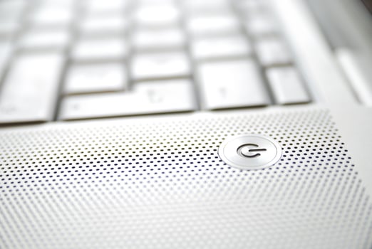 Close-up of a silver laptop photo