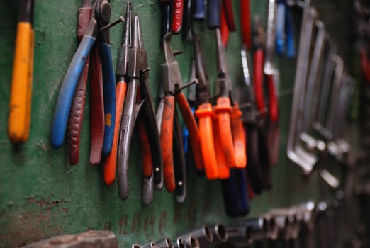 Tools on wall photo