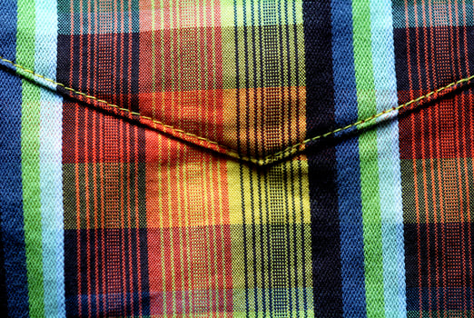 Colorful tablecloth view photo