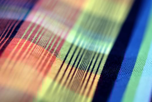 Colorful tablecloth view photo