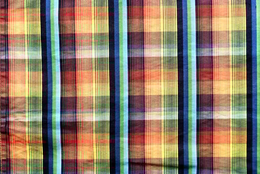 Colorful tablecloth view photo