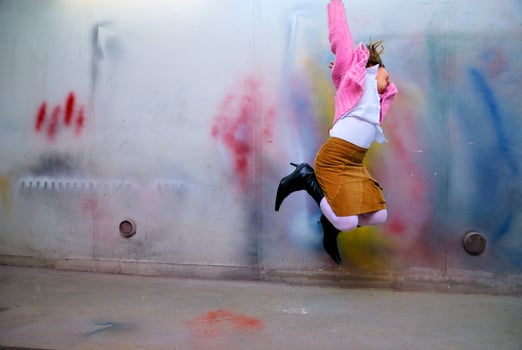 Cute little girl having fun photo