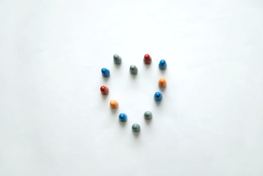 Concept of a multi-colored crowd photo