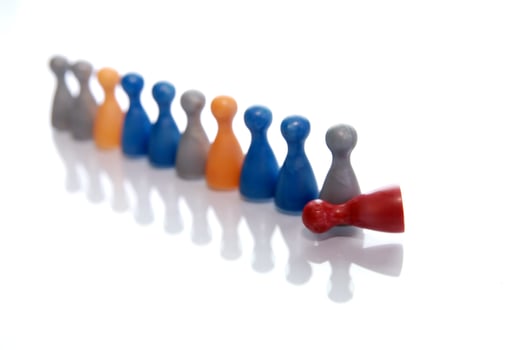Concept of a multi-colored crowd photo