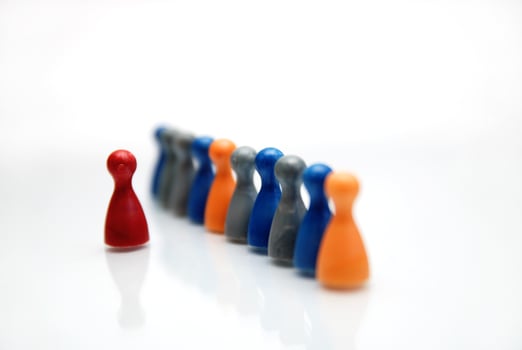 Concept of a multi-colored crowd photo