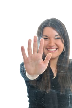 woman hand screeen photo
