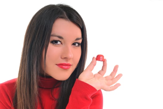 chocolate woman view photo