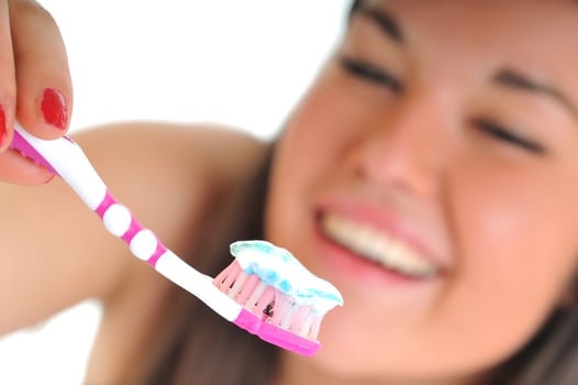 Smile toothpaste view photo