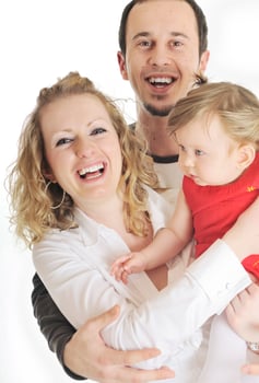 happy young family photo