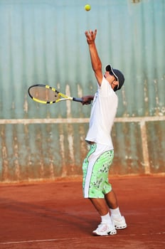 Tennis man view photo