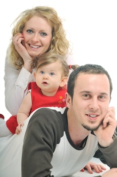happy young family photo