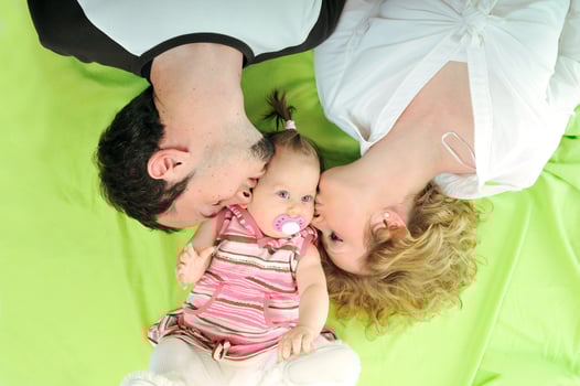 happy young family photo