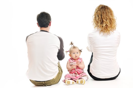 happy young family photo