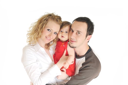 happy young family photo