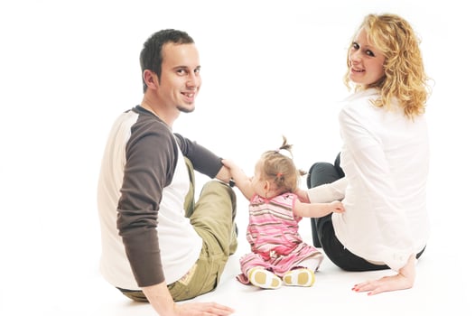 happy young family photo