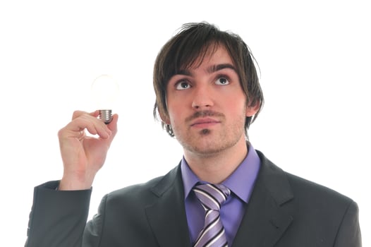 Business man on white photo