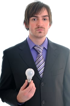 Business man on white photo